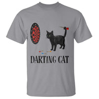 Funny Black Cat Darts Player T Shirt Darting Cat Dartist Gift - Wonder Print Shop