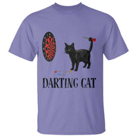 Funny Black Cat Darts Player T Shirt Darting Cat Dartist Gift - Wonder Print Shop