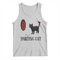 Funny Black Cat Darts Player Tank Top Darting Cat Dartist Gift - Wonder Print Shop