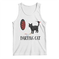 Funny Black Cat Darts Player Tank Top Darting Cat Dartist Gift - Wonder Print Shop