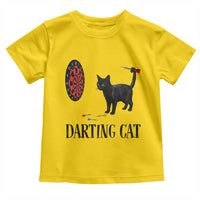 Funny Black Cat Darts Player Toddler T Shirt Darting Cat Dartist Gift - Wonder Print Shop