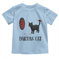 Funny Black Cat Darts Player Toddler T Shirt Darting Cat Dartist Gift - Wonder Print Shop