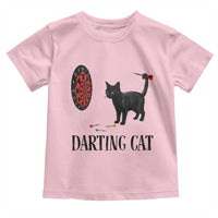 Funny Black Cat Darts Player Toddler T Shirt Darting Cat Dartist Gift - Wonder Print Shop