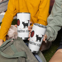 Funny Black Cat Darts Player Tumbler Cup Darting Cat Dartist Gift - Wonder Print Shop