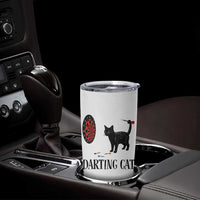 Funny Black Cat Darts Player Tumbler Cup Darting Cat Dartist Gift - Wonder Print Shop