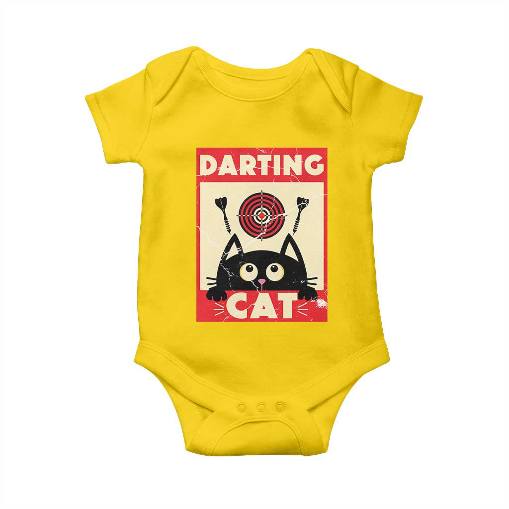 Black Cat Dart Thrower Baby Onesie Cat Lover Dartist Gift - Wonder Print Shop