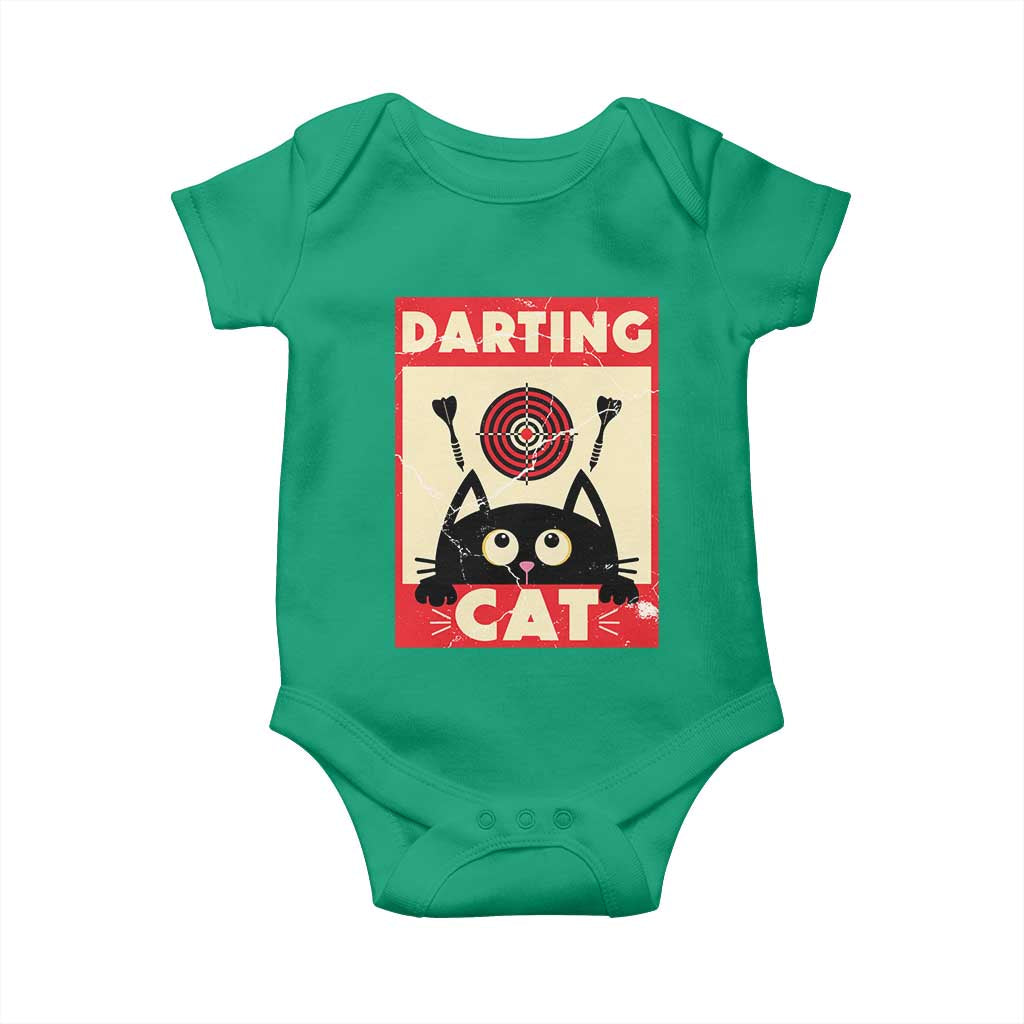Black Cat Dart Thrower Baby Onesie Cat Lover Dartist Gift - Wonder Print Shop