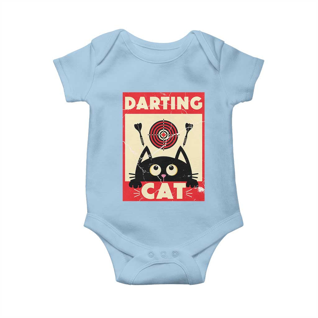 Black Cat Dart Thrower Baby Onesie Cat Lover Dartist Gift - Wonder Print Shop