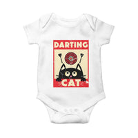 Black Cat Dart Thrower Baby Onesie Cat Lover Dartist Gift - Wonder Print Shop