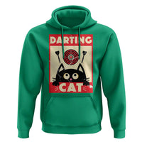 Black Cat Dart Thrower Hoodie Cat Lover Dartist Gift - Wonder Print Shop