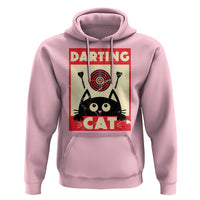 Black Cat Dart Thrower Hoodie Cat Lover Dartist Gift - Wonder Print Shop