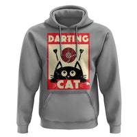 Black Cat Dart Thrower Hoodie Cat Lover Dartist Gift - Wonder Print Shop