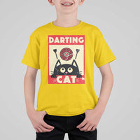 Black Cat Dart Thrower T Shirt For Kid Cat Lover Dartist Gift - Wonder Print Shop