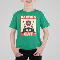 Black Cat Dart Thrower T Shirt For Kid Cat Lover Dartist Gift - Wonder Print Shop