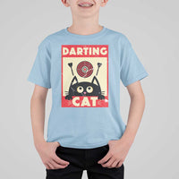 Black Cat Dart Thrower T Shirt For Kid Cat Lover Dartist Gift - Wonder Print Shop