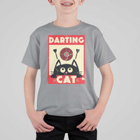Black Cat Dart Thrower T Shirt For Kid Cat Lover Dartist Gift - Wonder Print Shop
