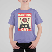 Black Cat Dart Thrower T Shirt For Kid Cat Lover Dartist Gift - Wonder Print Shop