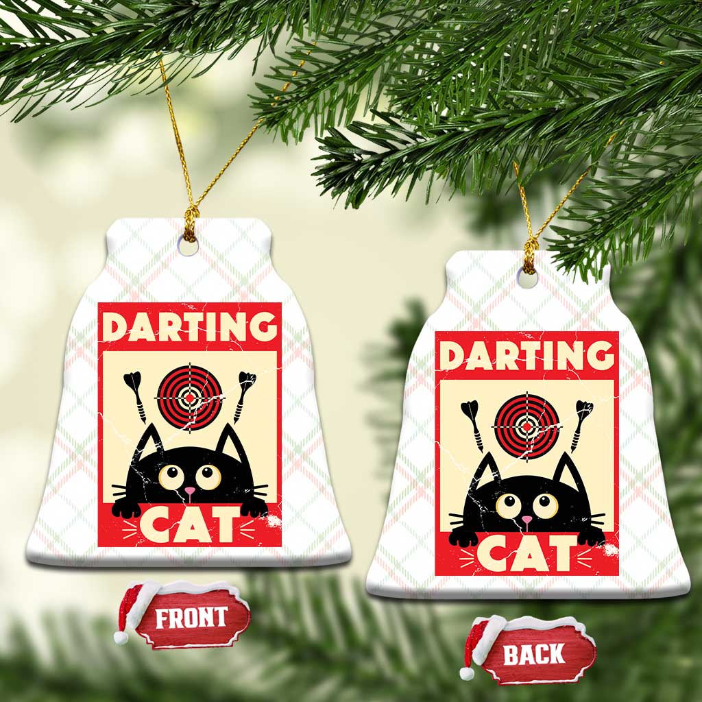 Black Cat Dart Thrower Ceramic Ornament Cat Lover Dartist Gift - Wonder Print Shop