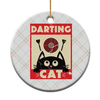 Black Cat Dart Thrower Ceramic Ornament Cat Lover Dartist Gift - Wonder Print Shop