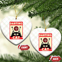 Black Cat Dart Thrower Ceramic Ornament Cat Lover Dartist Gift - Wonder Print Shop