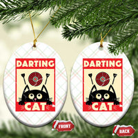 Black Cat Dart Thrower Ceramic Ornament Cat Lover Dartist Gift - Wonder Print Shop