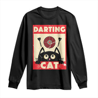 Black Cat Dart Thrower Long Sleeve Shirt Cat Lover Dartist Gift - Wonder Print Shop