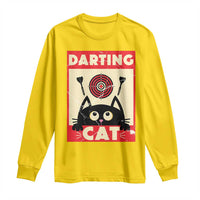 Black Cat Dart Thrower Long Sleeve Shirt Cat Lover Dartist Gift - Wonder Print Shop