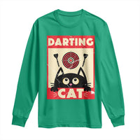 Black Cat Dart Thrower Long Sleeve Shirt Cat Lover Dartist Gift - Wonder Print Shop