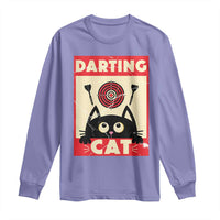 Black Cat Dart Thrower Long Sleeve Shirt Cat Lover Dartist Gift - Wonder Print Shop