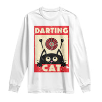 Black Cat Dart Thrower Long Sleeve Shirt Cat Lover Dartist Gift - Wonder Print Shop