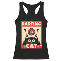 Black Cat Dart Thrower Racerback Tank Top Cat Lover Dartist Gift - Wonder Print Shop