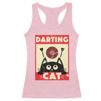 Black Cat Dart Thrower Racerback Tank Top Cat Lover Dartist Gift - Wonder Print Shop
