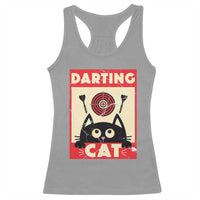 Black Cat Dart Thrower Racerback Tank Top Cat Lover Dartist Gift - Wonder Print Shop