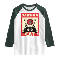 Black Cat Dart Thrower Raglan Shirt Cat Lover Dartist Gift - Wonder Print Shop
