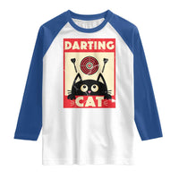 Black Cat Dart Thrower Raglan Shirt Cat Lover Dartist Gift - Wonder Print Shop