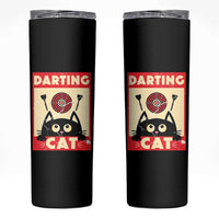 Black Cat Dart Thrower Skinny Tumbler Cat Lover Dartist Gift - Wonder Print Shop