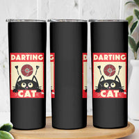 Black Cat Dart Thrower Skinny Tumbler Cat Lover Dartist Gift - Wonder Print Shop