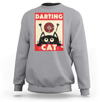 Black Cat Dart Thrower Sweatshirt Cat Lover Dartist Gift - Wonder Print Shop