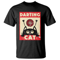 Black Cat Dart Thrower T Shirt Cat Lover Dartist Gift - Wonder Print Shop
