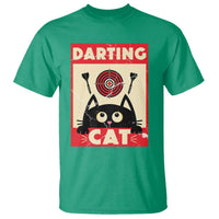 Black Cat Dart Thrower T Shirt Cat Lover Dartist Gift - Wonder Print Shop