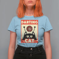Black Cat Dart Thrower T Shirt For Women Cat Lover Dartist Gift - Wonder Print Shop