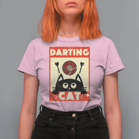 Black Cat Dart Thrower T Shirt For Women Cat Lover Dartist Gift - Wonder Print Shop