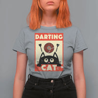 Black Cat Dart Thrower T Shirt For Women Cat Lover Dartist Gift - Wonder Print Shop