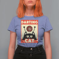 Black Cat Dart Thrower T Shirt For Women Cat Lover Dartist Gift - Wonder Print Shop