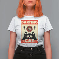 Black Cat Dart Thrower T Shirt For Women Cat Lover Dartist Gift - Wonder Print Shop