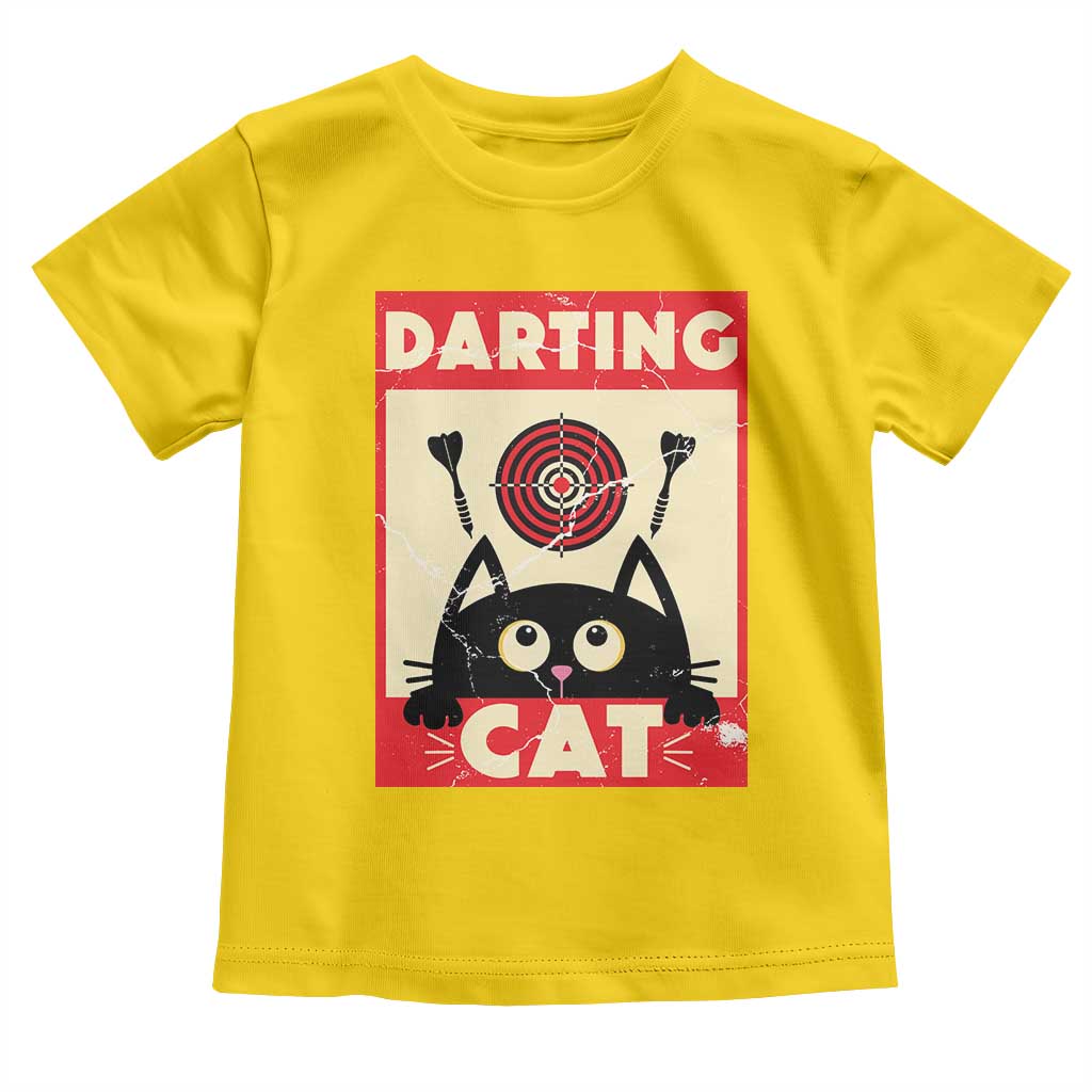 Black Cat Dart Thrower Toddler T Shirt Cat Lover Dartist Gift - Wonder Print Shop