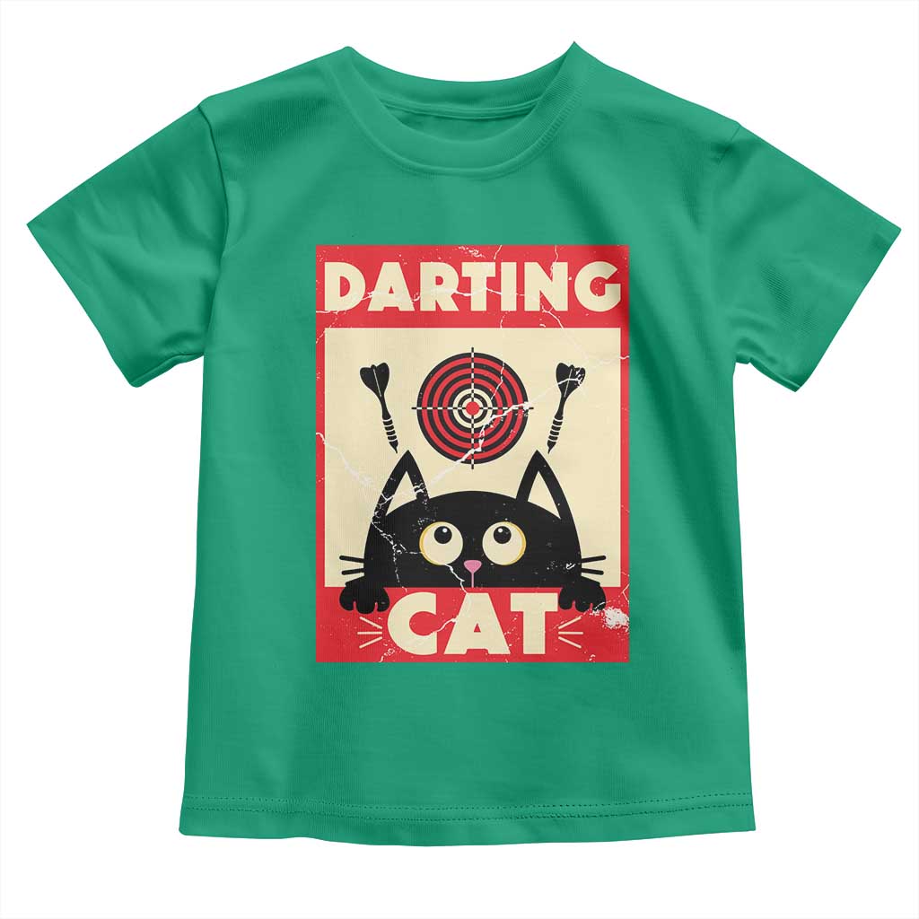 Black Cat Dart Thrower Toddler T Shirt Cat Lover Dartist Gift - Wonder Print Shop