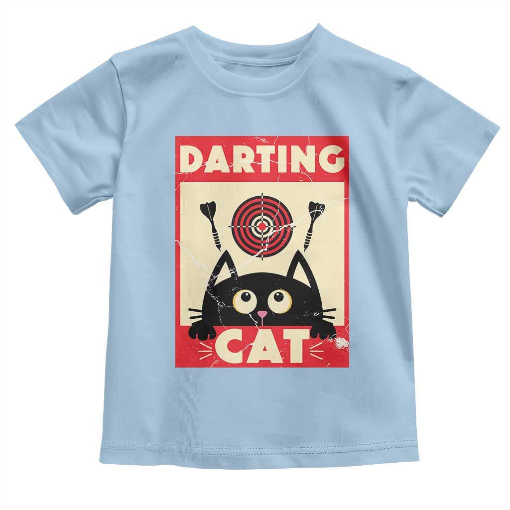 Black Cat Dart Thrower Toddler T Shirt Cat Lover Dartist Gift - Wonder Print Shop