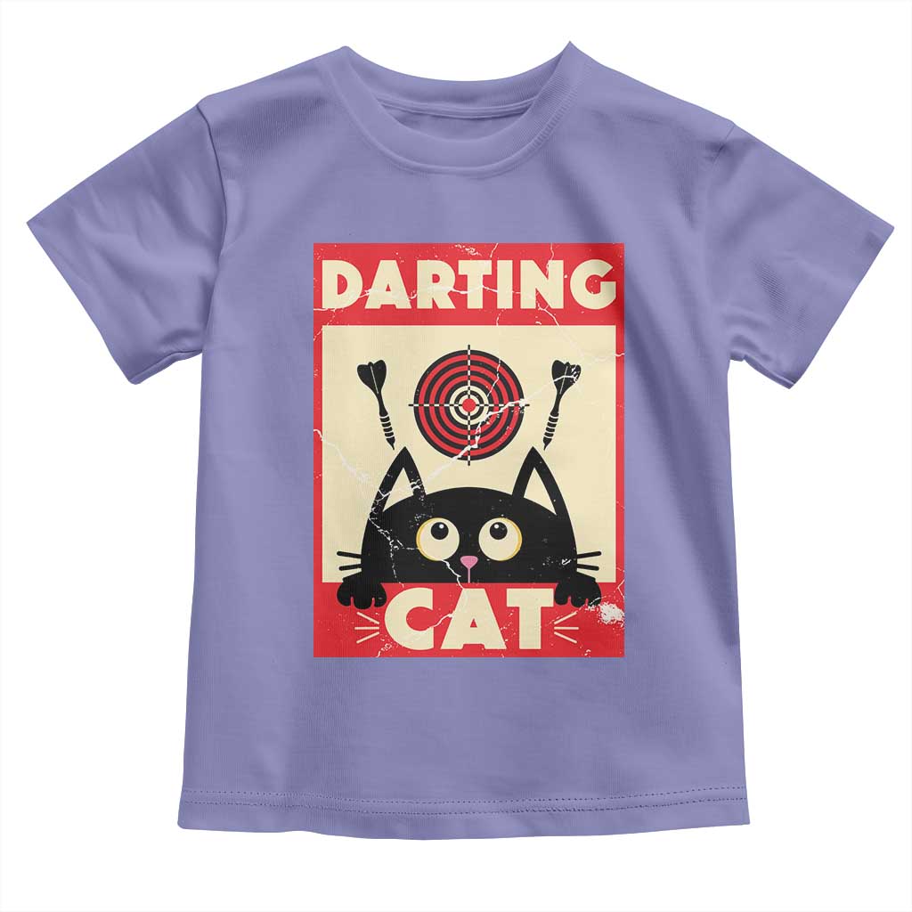 Black Cat Dart Thrower Toddler T Shirt Cat Lover Dartist Gift - Wonder Print Shop