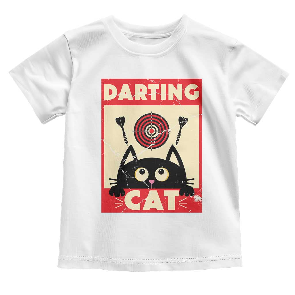 Black Cat Dart Thrower Toddler T Shirt Cat Lover Dartist Gift - Wonder Print Shop